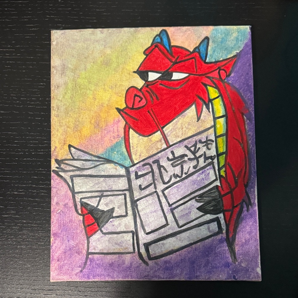 Mushu the Dragan Painting Canvas